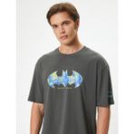 Koton 4SAM10823HK 931 Antrasit Jersey Kısa Kollu Erkek T-shirt