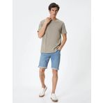 Koton 4SAM40312ND 600 Açık Indigo Denim Erkek Şort