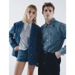 Koton 4Sam50001Nd 600 Açık İndigo Erkek Denim Gömlek
