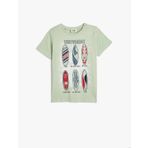 Koton 4SKB10089TK 786 Yeşil Jersey Kısa Kollu Erkek Çocuk T-shirt