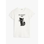 Koton 4SKG10052AK Ekru Kadın T-shirt