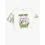 Koton 4SKG10272AK Ekru Kız Çocuk T-shirt