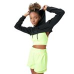 Koton 4WAK10064NK Siyah Crop Kadın Sweatshirt
