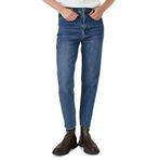 Koton 4WAL40039MD İndigo Normal Bel Boru Paça Dar Denim Kadın Pantolon