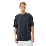 Koton 4WAM10253HK Gri Bisiklet Yaka Erkek T-shirt
