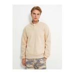 Koton 4WAM70044MK Bej Dik Yaka Erkek Sweatshirt