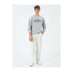 Koton 4WAM70050MK New York City Baskılı Gri Erkek Sweatshirt