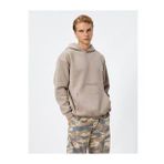 Koton 4WAM70168MK Bej Baskılı Erkek Sweatshirt