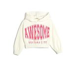 Koton 4WKG10068AK Ekru Slogan Baskılı Kız Çocuk Sweatshirt
