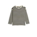 Koton 4WKG10293AK Siyah Çizgili Oversize Kız Çocuk T-shirt