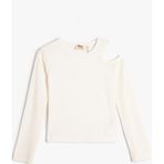 Koton 4WKG10328AK Ekru Kız Çocuk Bluz