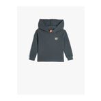 Koton 4WMB10181TK Mavi Basic Kapüşonlu Bebek Sweatshirt