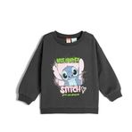 Koton 4WMG10264AK Antrasit Disney Lisans Baskılı Kız Bebek Sweatshirt