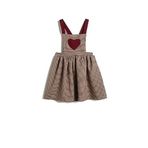 Koton 4WMG80004AW Bordo Kalp Aplikeli Kız Bebek Elbise