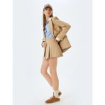 Koton 5Wak70068Pw 100 Deve Tuyu Kadın Dokuma Etek - Camel - 38