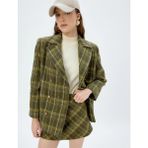 Koton 5WAK70137EW 8c5 Hakı Ekose Kadın Dokuma Etek - Haki - 36