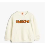 Koton 5Wmb10146Tk 010 Ekru Erkek Bebek Pamuk Jersey Sweatshirt - 9 - 12 Ay
