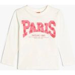 Koton 5WMG10025AK Koton Kız Bebek Sweat Ekru - 9 - 12 Ay