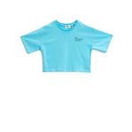 Koton 607 Kız Çocuk Baskılı Pamuklu Turkuaz T-shirt