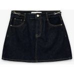 Koton A Kesim Zincir Kemer Detaylı Mini Denim Etek - Lacivert - 38