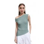 Koton Asimetrik Bürümcük Slim Fit Tek Omuz Bluz