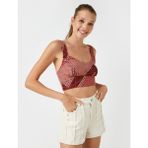 Koton Askılı Crop Atlet - 36 - Bordo