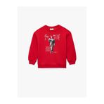 Koton Atatürk Baskılı Kırmızı Kız Çocuk Sweatshirt 6Wkg10060Ak