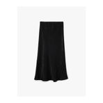 Koton Balık Kesim Slim Fit Midi Boy Dokulu Saten Etek