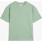 Koton Basic Kısa Kollu Pamuklu Tişört Erkek Çocuk Yeşil Renk Bisiklet Yaka Rahat Stil - 7 - 8 Yaş