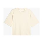 Koton Basic Tişört Crop Fit Bisiklet Yaka Kısa Kollu Pamuklu - Ekru