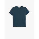 Koton Basic Tişört Kısa Kollu Bisiklet Yaka Pamuklu, 7-8 Yaş, 5SKB10022TK, Lacivert, Erkek