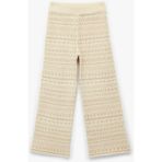 Koton Beli Lastikli Geniş Paça Triko Pantolon - Ekru - Regular - 9 - 10 Yaş