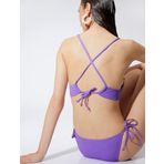 Koton Bikini Üstü Bralet Çapraz Askılı Kaplı Dokulu