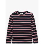 Koton Bisiklet Yaka Çizgili Lacivert Kız Çocuk Uzun Kollu T-Shirt 6WKG10290AK - 7 - 8 Yaş