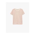 Koton Bisiklet Yaka Çizgili Pembe Kadın T-Shirt 6SAL10048IK