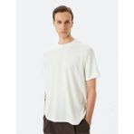 Koton Bisiklet Yaka Kısa Kollu Ekru Erkek T-Shirt 5SAM10065HK - 2XL