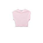 Koton Bisiklet Yaka Kolsuz Modal Karışımlı Slim Fit Crop Kadın Tişört