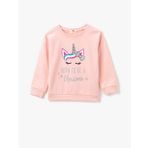 Koton Bisiklet Yaka Pamuklu Baskili Uzun Kollu Sweatshirt 1YKB16546OK