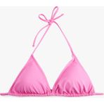 Koton Boyundan Bağlamalı Üçgen Bikini Üstü - 34 - Pembe