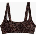 Koton Bralet Leopar Bikini Üstü Arkası Kopça Kapamalı Astarlı Pedli - 34 - Siyah