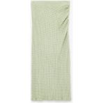 Koton Bürümcük Kumaş Drape Detaylı Midi Kalem Etek - Yeşil - XS
