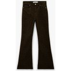 Koton Cepli Yüksek Bel Leopar Desenli Ispanyol Paça Jean Pantolon - Flare Jeans - Siyah - Slim Fit - 36