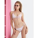 Koton Çiçekli Bikini Altı Yandan Bağlama Detaylı Normal Bel