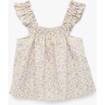 Koton Çiçekli Gipeli Poplin Mor Kız Bebek Bluz 6SMG60046AW - 4 - 5 Yaş