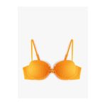 Koton Çıkarılabilir Askılı Dokulu Balenli Straplez Bikini Üst