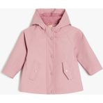 Koton Çıtçıt Detaylı Uzun Kollu Kapşonlu Cepli Gömlek Ceket - Pembe - 4 - 5 Yaş
