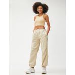 Koton Crop Atlet Fitilli Halter Yaka Kolsuz - XS - Bej