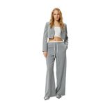 Koton Crop Blazer Ceket Fleto Cepli Viskon Karışımlı
