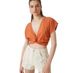 Koton Crop Bluz Büzgü Detaylı
