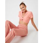 Koton Crop Bluz Halka Detaylı